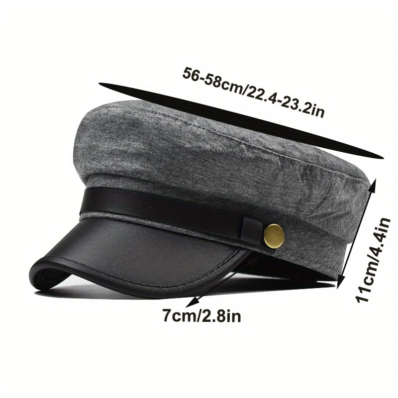 Unisex Pu Leather Duckbill Hat Fashion Trend Military Hat For Man's and Woman's Versatile Breathable Tourism Outdoor Newsboy casual hat newsboy cap newsboy hat breathable hat
