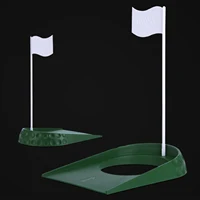 1 Set New Golf Indoor Automatic Putting Cup Return Ball Training Putter Portable Green Mat Putter Practice Trainer Aid With Hole 1