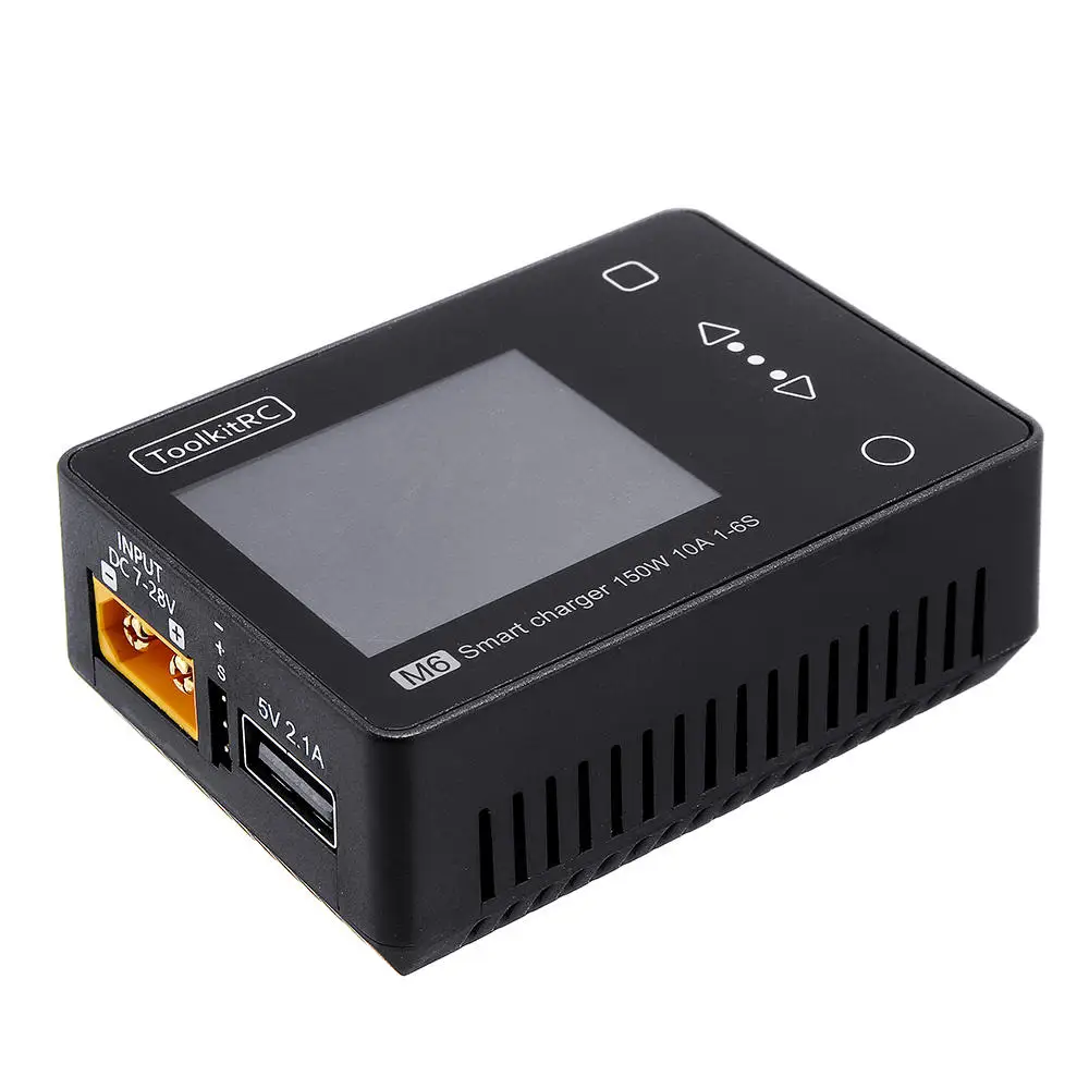 ToolkitRC M6 V2 Battery Balance Charger 150W 10A DC Output Power for 1-6S Lipo LiHV Life Lion NiMh Pb Cell Checker