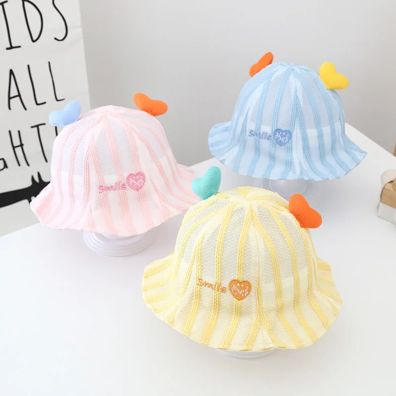 Baby Boys Girls Summer Sun Hat Thin Breathable Cotton Newborn Caps with