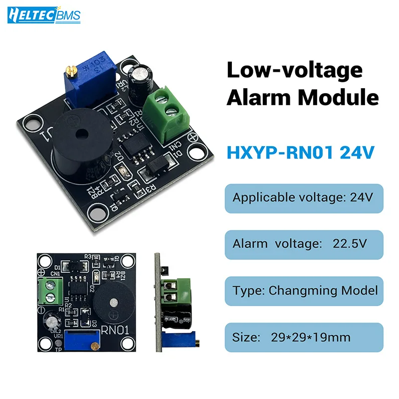 Heltec HXYP-RN01 5V 12V 24V Low Voltage Alarm Module - Anti-Overcharge Buzzer So