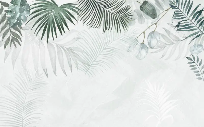 Minimalista Moderno Personalizado, Planta Tropical 3D Papel
