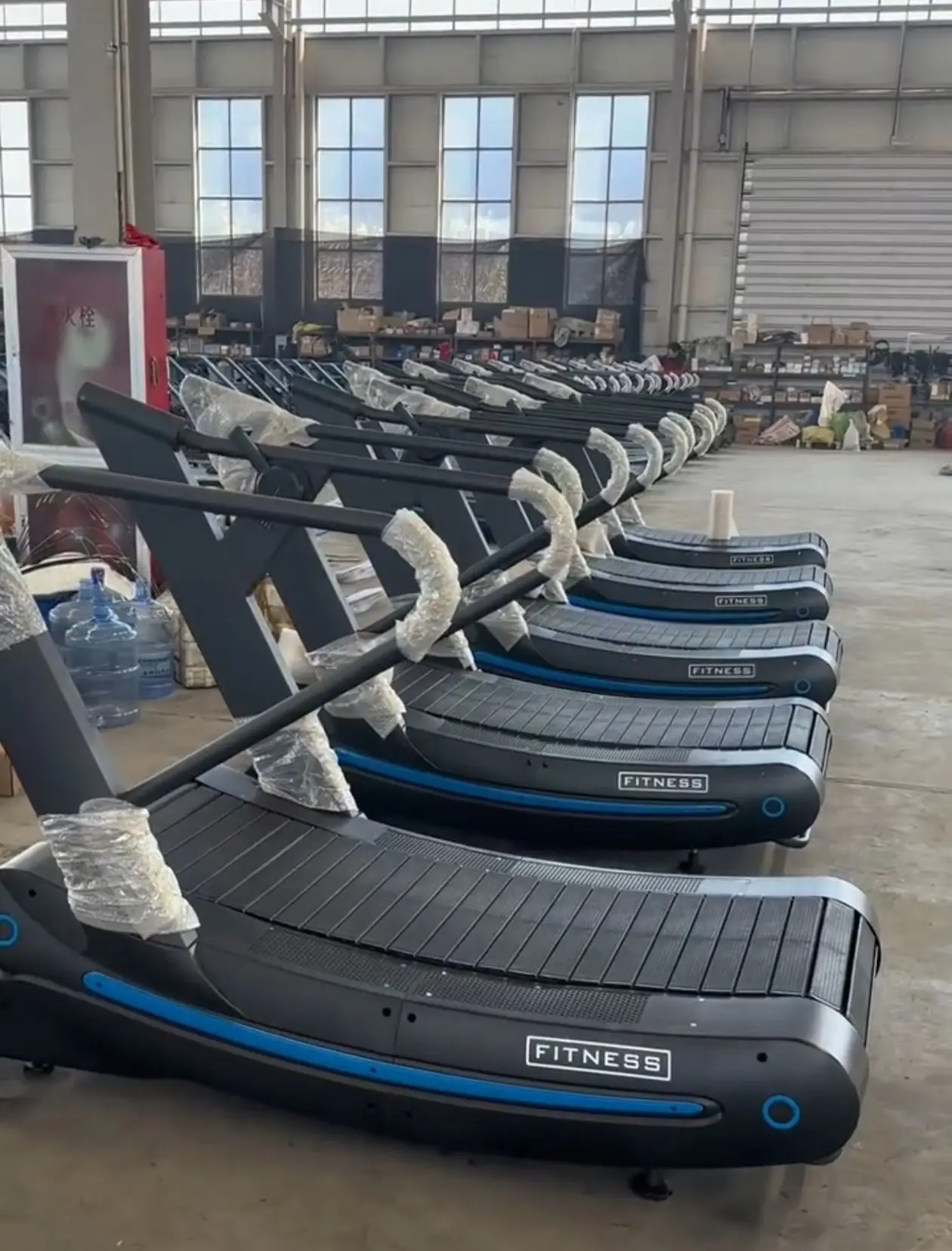 Non-Motorized curved treadmill training running commercial curved unpowered treadmill supports