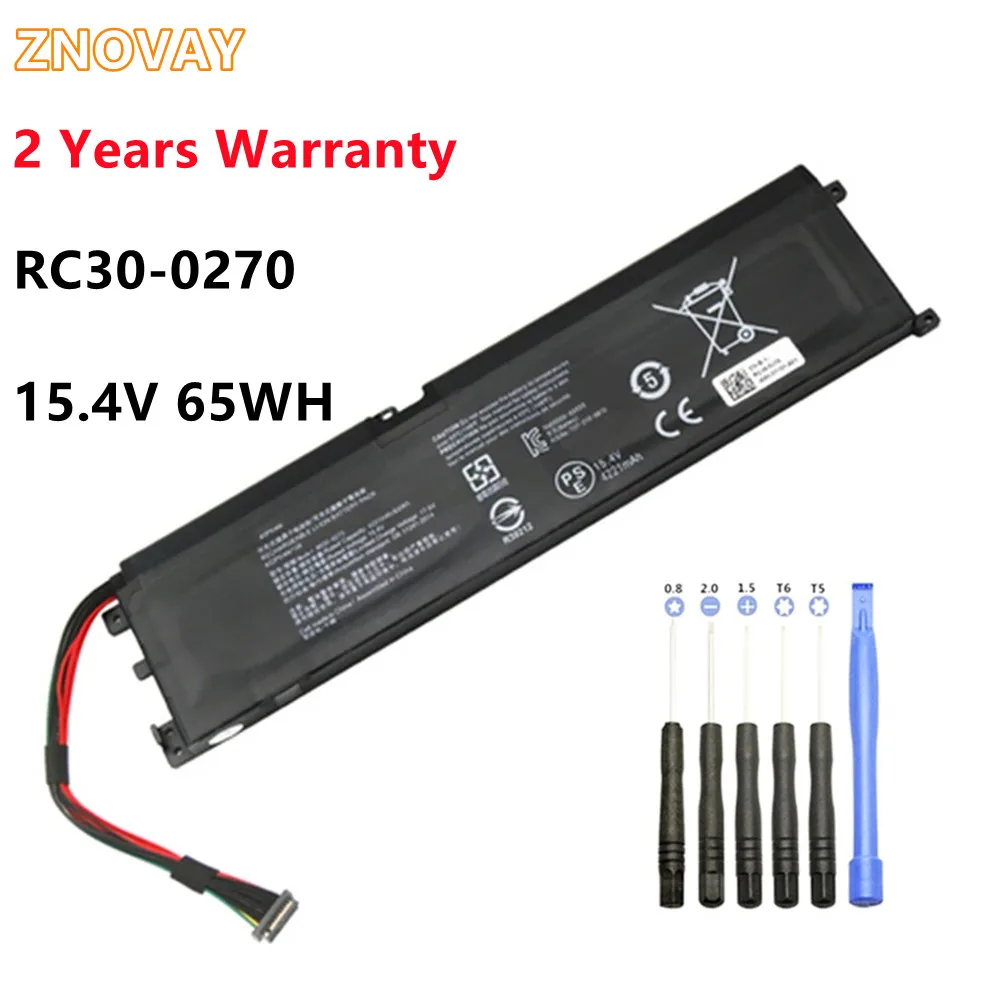 

RC30-0270 15.4V 65WH Laptop Battery for Razer Blade 15 Base Stealth 2018 Series Notebook RZ09-03006 RZ09-0270 RZ09-02705E75-R3U1