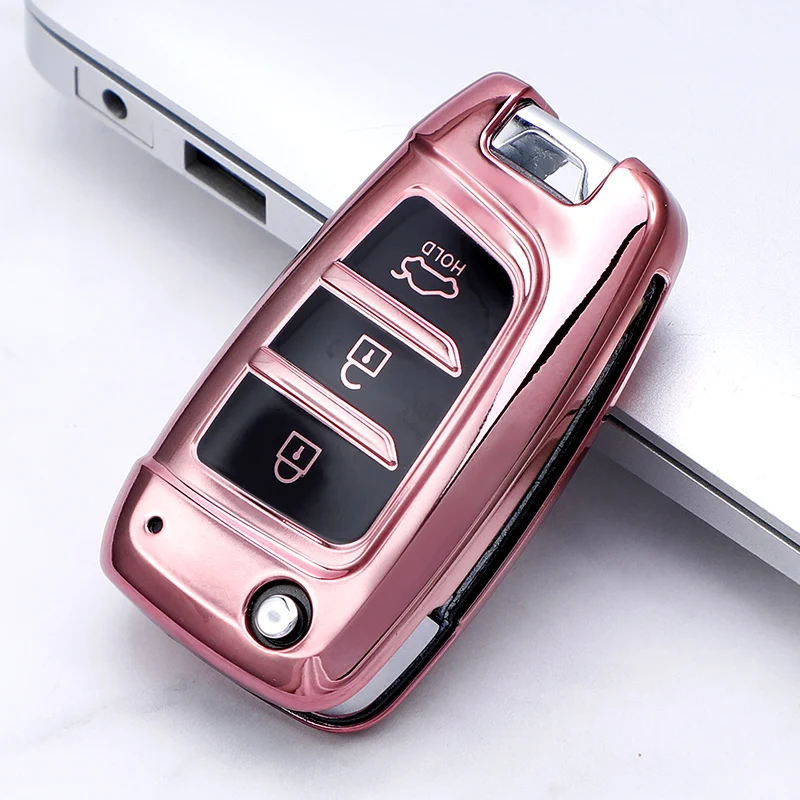 ontto Adatto per Chiavi dell'auto, Adatto per Hyundai I30 Accent Tucson Ix35 Solaris Elantra Kona Celesta Sonata 2020 2021 TPU Custodia Portachiavi Accessorio Bianco B