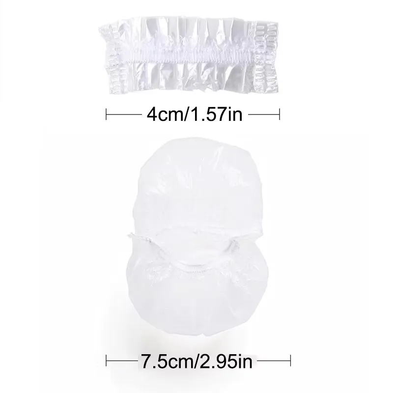 100pcs Transparent Disposable Earmuffs For Shower Waterproof Earplugs Plastic Earplugs For Hair Dye Shower Covers Ear Protectors disposable ear covers