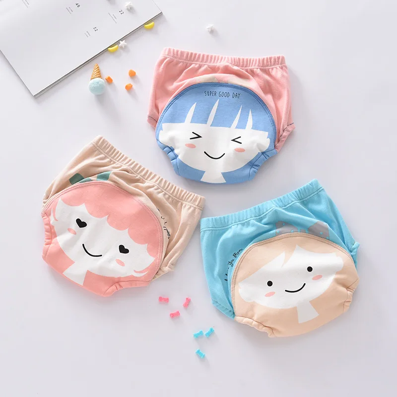 

Newborn Toddler Training Pants Baby Shorts Washable Underwear Baby Boy Girl Cloth Diapers Reusable Diapers Infant Briefs 3pics