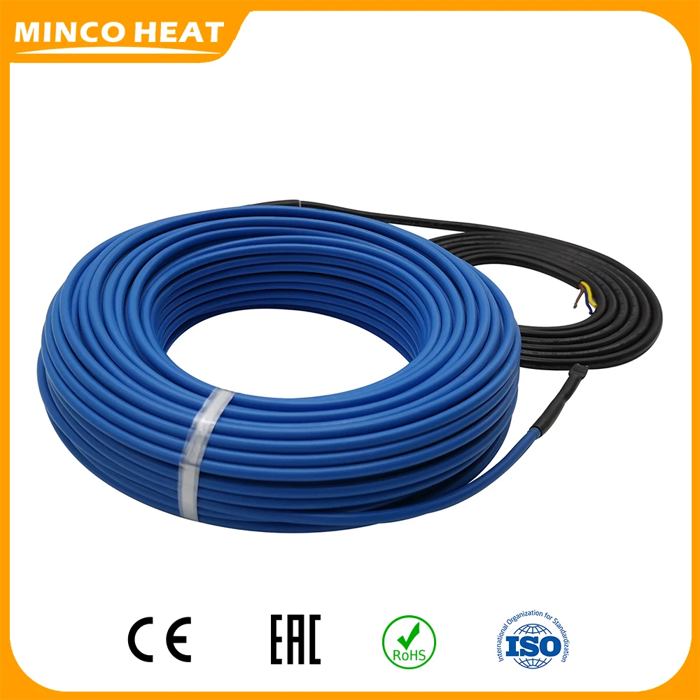 Fluoropolímero Bonde do Calor 15 w m 200m de Minco Isolou o Cabo de Aquecimento da Liga Fio Usado para o Vário Aquecimento Underfloor o