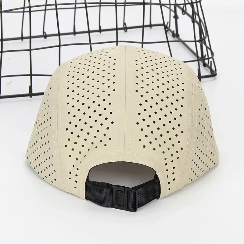 Perforated 5-Panel Cap for Men Lightweight Breathable Quick-drying Baseball Caps Running Camping Hiking Training Outdoor Hat 4