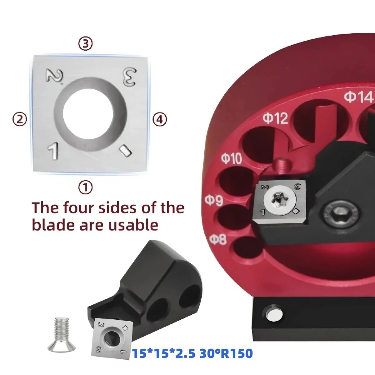 8-Holes Dowel Maker Jig Kit 8mm-20mm Carbide Blades Woodworking Electric Drill Milling Dowel Round Rod Auxiliary Tool