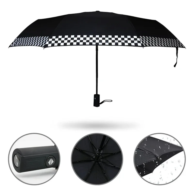 Car Automatic Umbrella car logo umbrella 1pcs for BMW Mini Cooper R59 60 Clubman Paceman Countryman S JCW F54 R57 R58 F56 F57 Car Accessories