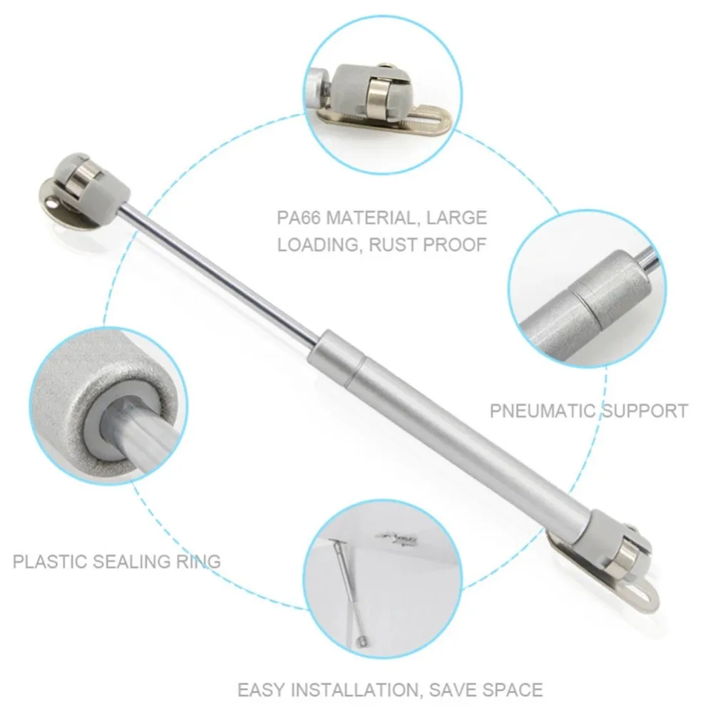 Gas Springs 100N Gas Struts Lift Supports Shocks Soft Close Hinges 2/4Pcs for Storage Box Strut Furniture Cabinet Door Lid