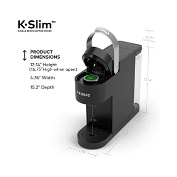 Keurig K-Slim Coffee Maker, Single Serve K-Cup Pod Coffee Brewer, 8 to 12 oz. Brew Sizes, Black 6