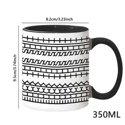 Stealth Message Ceramic Coffee Mug - Modern Gift - 350ml (Black)