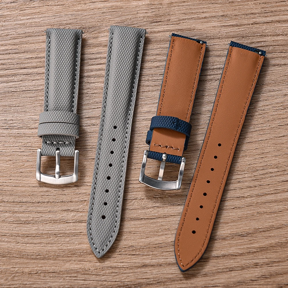 Neues beschichtetes Segeltuch-Armband, 18/19/20/22 mm, Sportstoff, wasserdichtes Armband, universelles Zubehör für Smartwatch, Huawei/Samsung – Detail 8