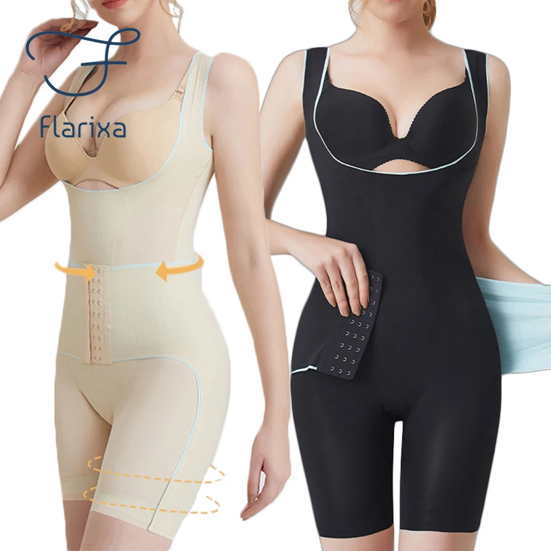 

Flarixa 5D Seamless Shapewear Waist Trainer Women's Corset Back Take Off Bodysuit Breasted Body Shaping Slimming Underwear