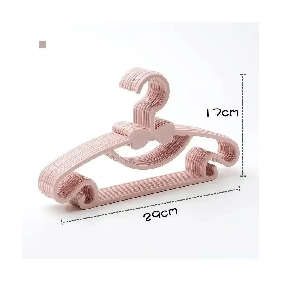 5 Pcs Portable Clothes Hanger Kids Children Toddler Baby Coat Storage Plastic Hangers Hook Household Clothing Organizer