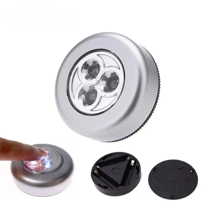 New Style 1 Pcs 3 LED Battery Powered Stick Tap Touch Lamp Light Wall Kitchen Closet Lighting Home Decorations Lamp