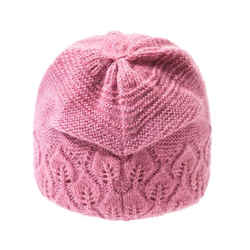 Elegante Winter Hut Weibliche Plus Veet Gestrickte Visiere Hüte Für Frau Mama Oma Kappe Herbst Mode Skullies Beanies_voghion.com