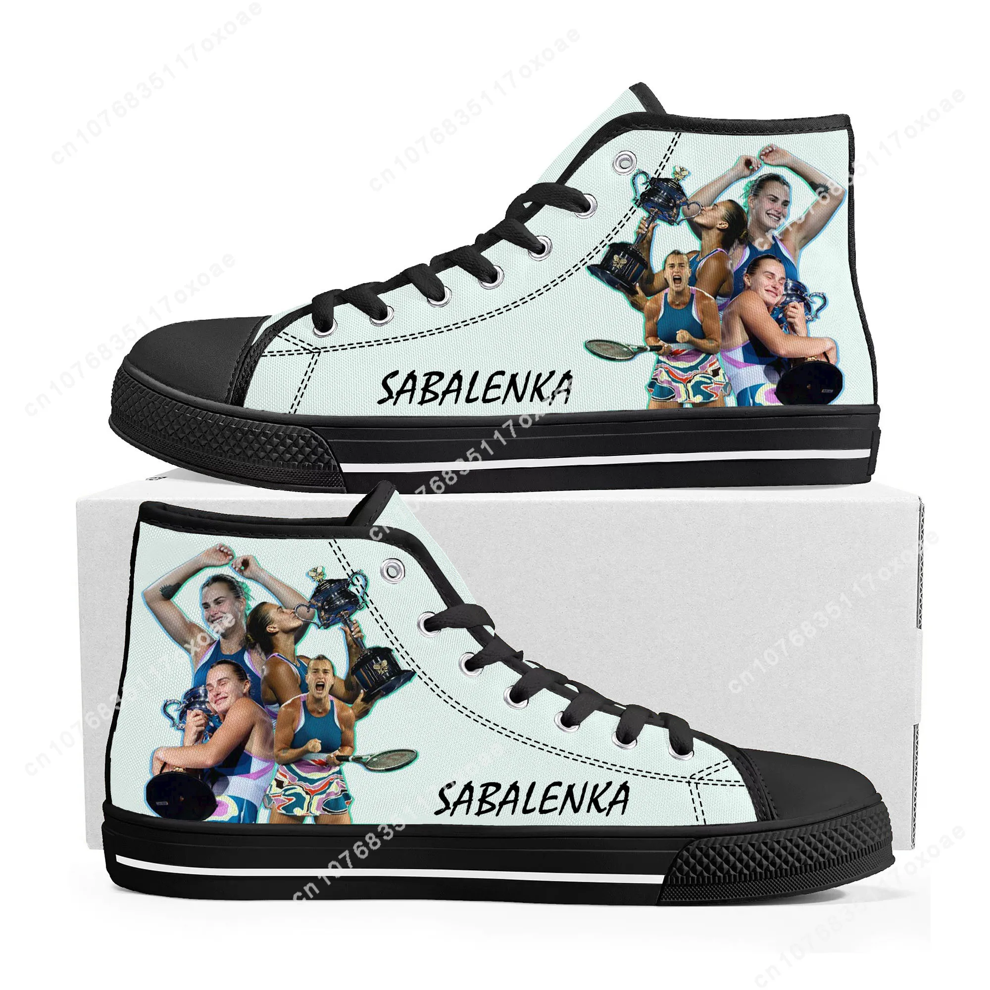 Aryna Sabalenka tennis High Top Sneakers Mens Womens Teenager High Quality Canvas Sneaker couple Casual Shoe Customize Shoes