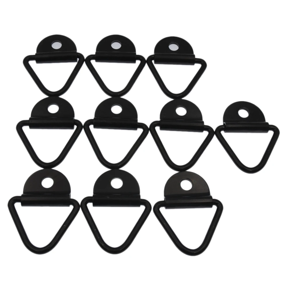 

10PCS Trailer Ring Cargo Tie-Down Anchors, Black Steel V-Ring Trailer Cargo Tie Down,for Trailer,Trucks and