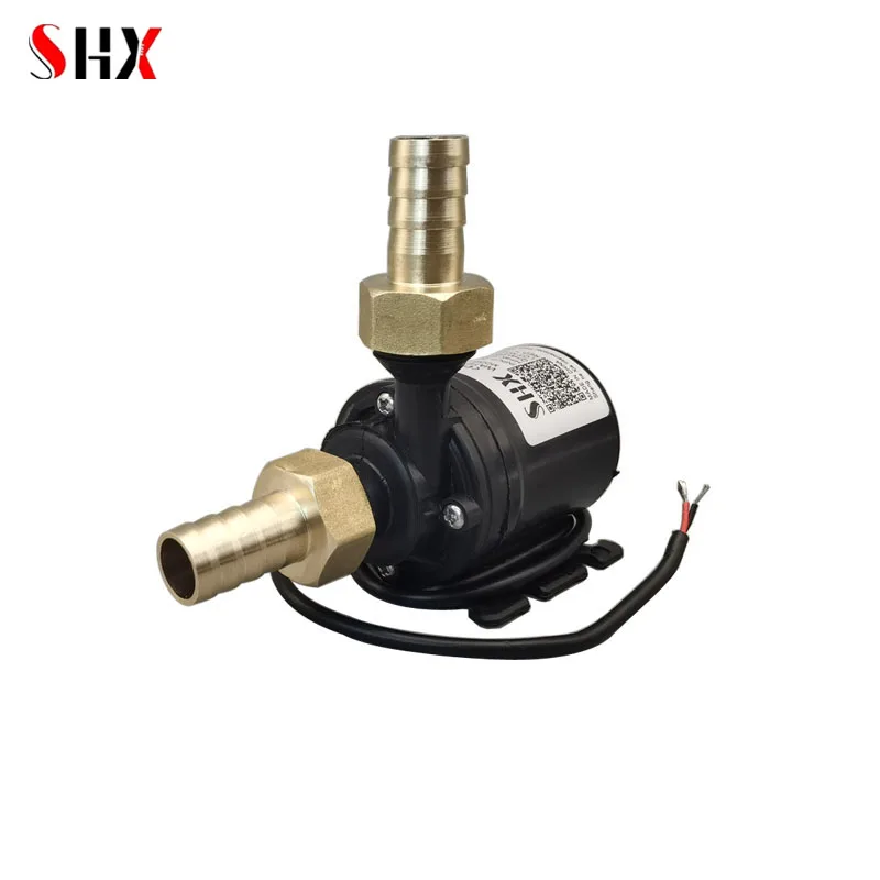 고압 초저소음 태양광 수중 워터 펌프, 12V, DC 24V 리프트, 5M 800LH 브러시리스 모터 워터 펌프, 황동 조인트 포함