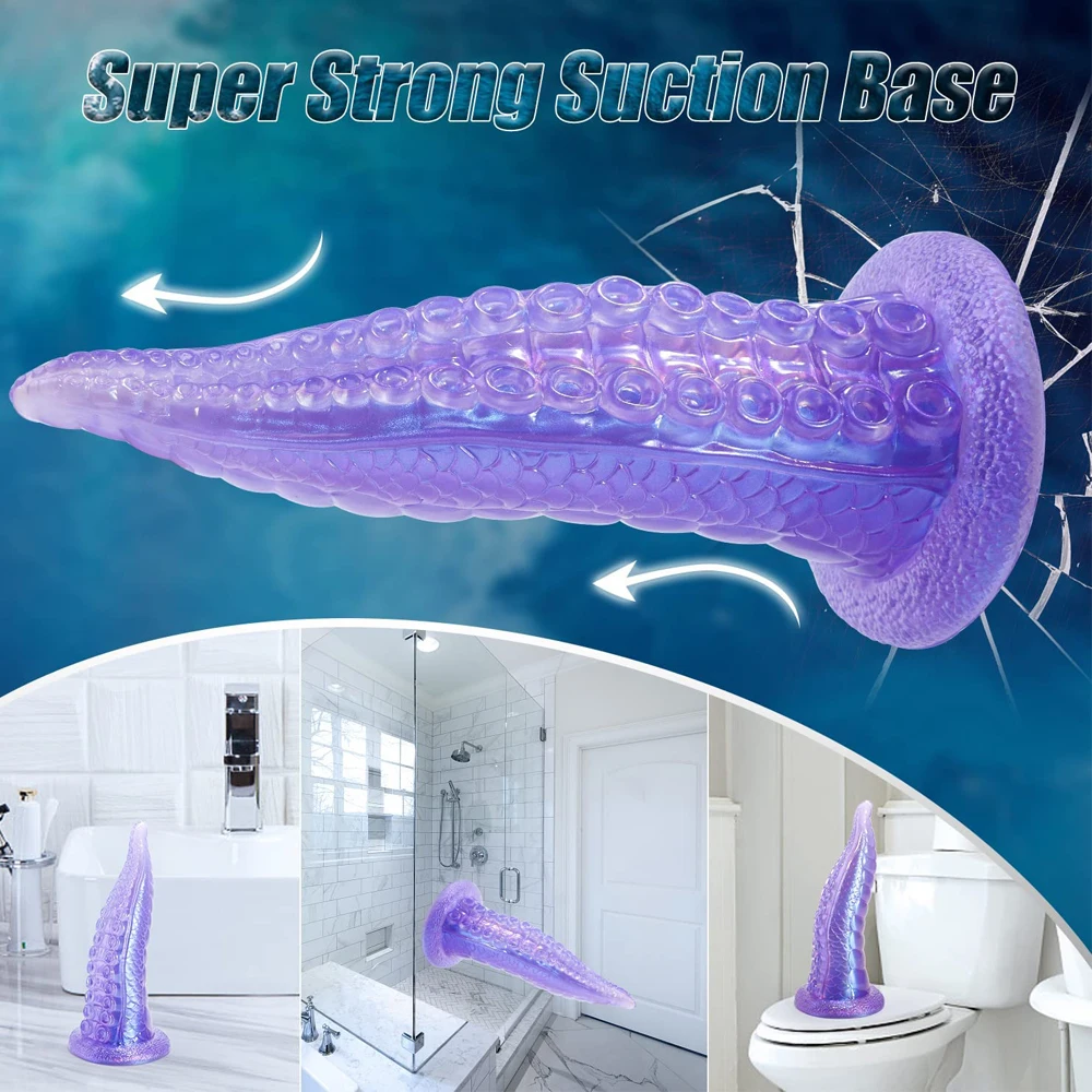 Enorme mostro lesbico anale dildo con ventosa tentacolo di polpo artificiale animale dildo giocattoli sessuali per donne adulte_voghion.com
