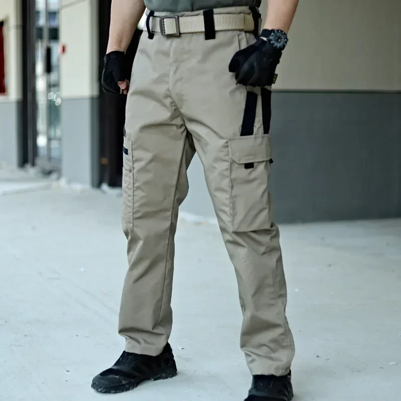 Tactical Pants Big Multi-pocket Men New Work Cargo Pants Spring Autumn Waterproof Ripstop Hiking Trousers Loose Brand Joggers hiking pants