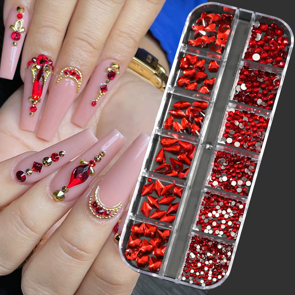 Sparkling Crystal Nail Art Rhinestones Kit with Tools