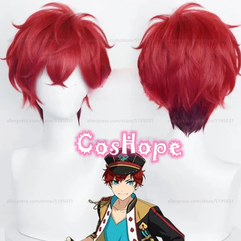 

Ensemble Stars Amagi Hiiro Cosplay Wig 35cm Red Gradient Wig Cosplay Anime Cosplay Wigs Heat Resistant Synthetic Wig Halloween