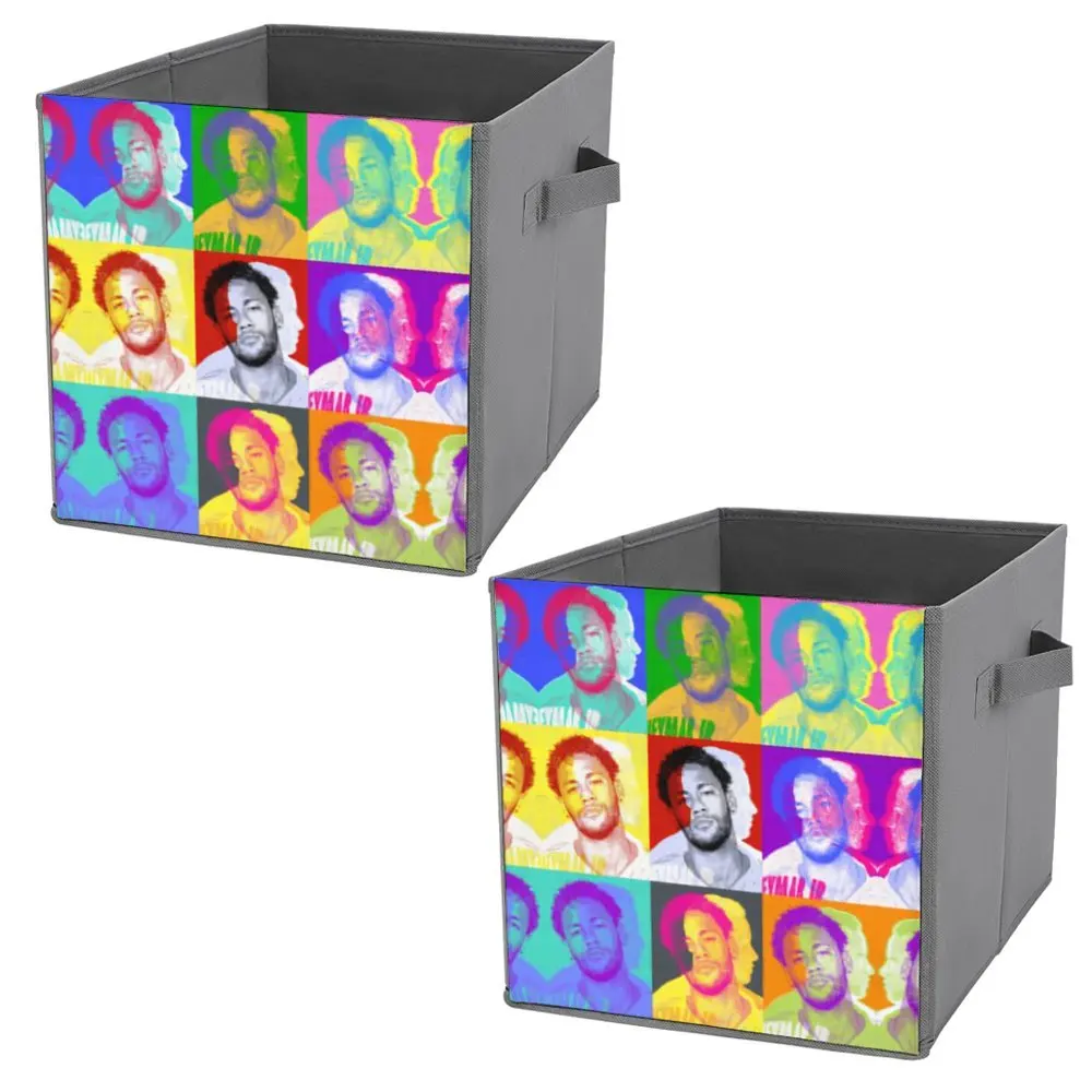 Scatola Portaoggetti Pieghevole Neymar E Jr Brazil Celebrate Soccer Striker 23 Storage Tank Organizer Division Giocattoli Conservati Super Soft Grap