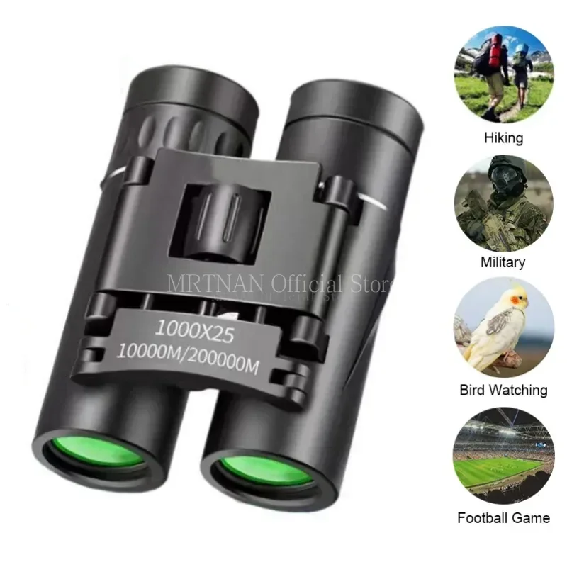 1000X25 Zoom Telescope Professional BAK4 HD Powerful Binoculars Long Range Portable Outdoor Folding FMC Binocular Camping Travel 2