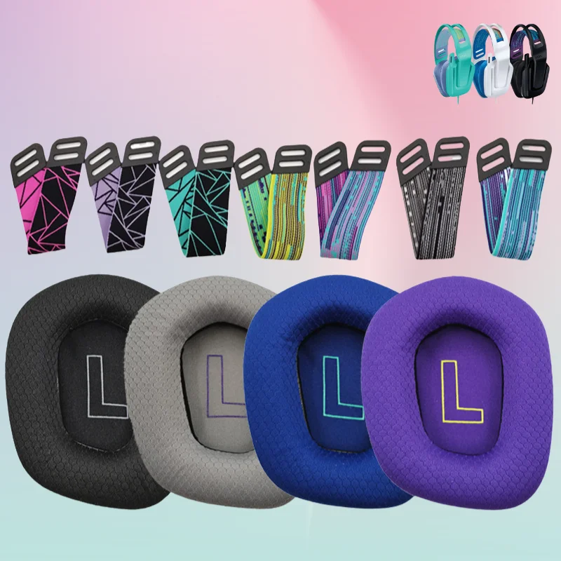 Almohadillas De Repuesto Para Auriculares Logitech G935/G933/G633 - Espuma Viscoelástica, Color Azul