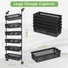 Pantry Door Organizer Over the Door Pantry Organizer with 6-Tier Adjustable Baskets Heavy-Duty Metal Wall Mounted Over 2