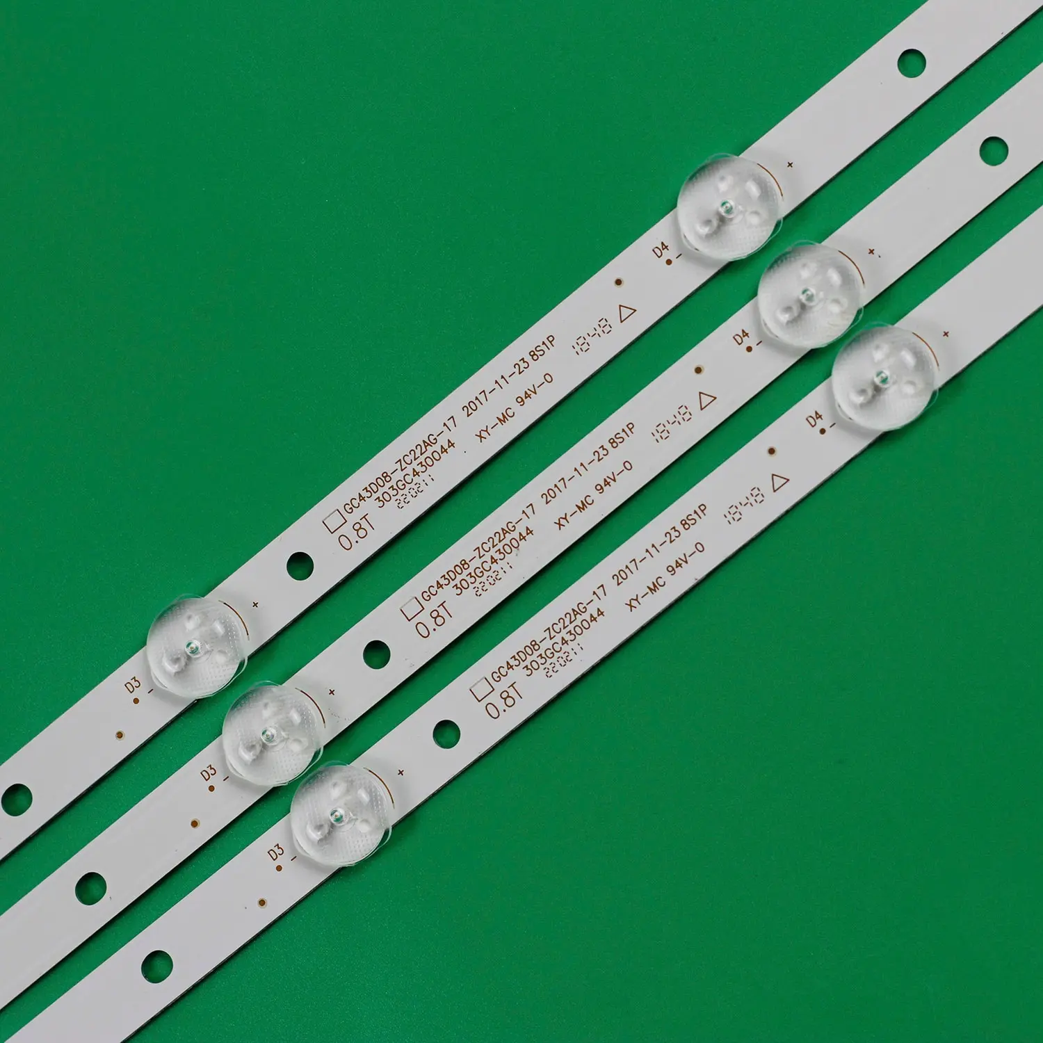 3pcs LED Ʈ Ʈ Ｚ UE43J5202 UE43J5272 GC43D08-ZC22AG-13 14 15 17 23 25 HV430FHD-NLA 303GC430044 303GC430043