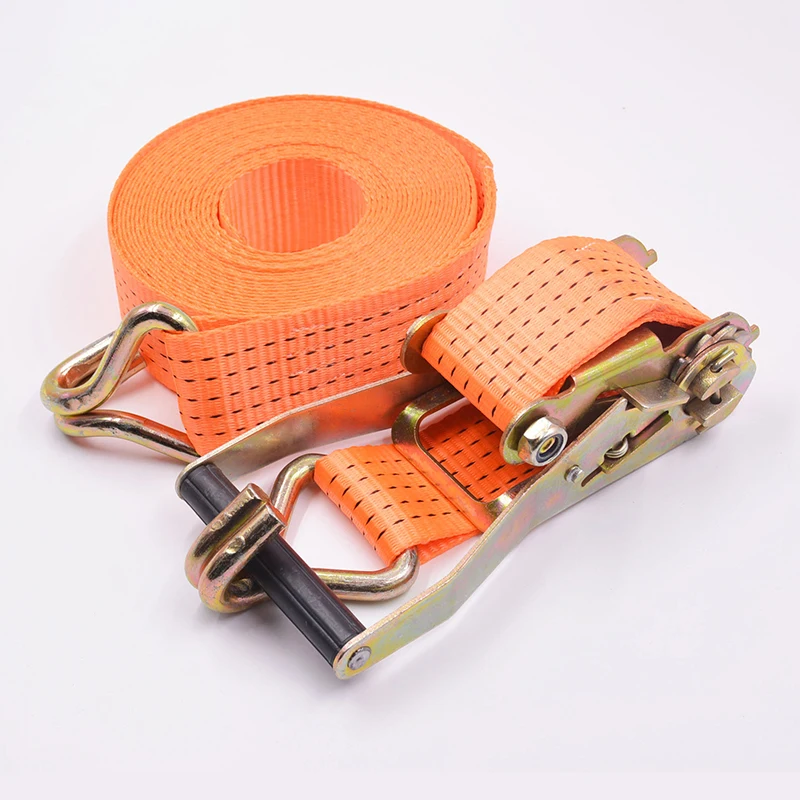 Adjustable Secure Tie-Down Safe Luggage Transport Heavy-Duty Car And Truck Front Cargo Ratchet Strap Metal Buckle
