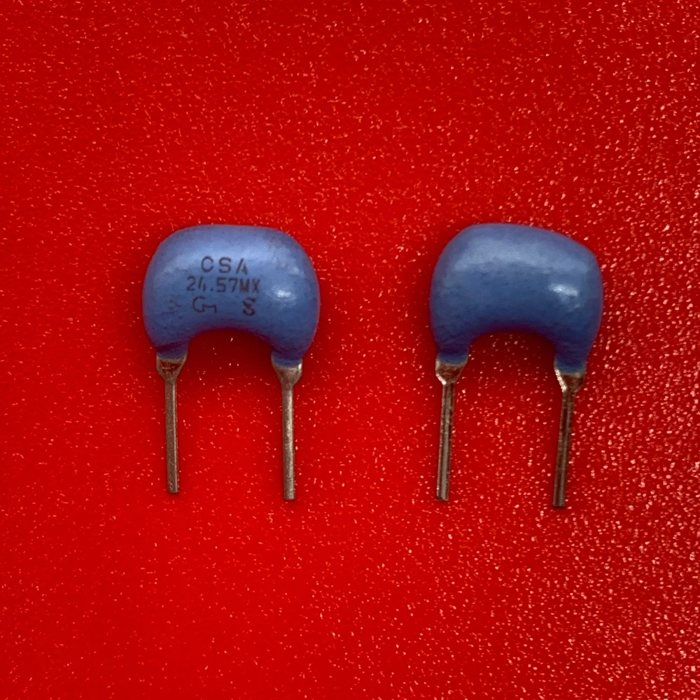Murata ceramic crystal oscillator CSALA24M5X55-BO CSA24.57MXZ 24.57MHZ straight plug 2 feet 50PCS