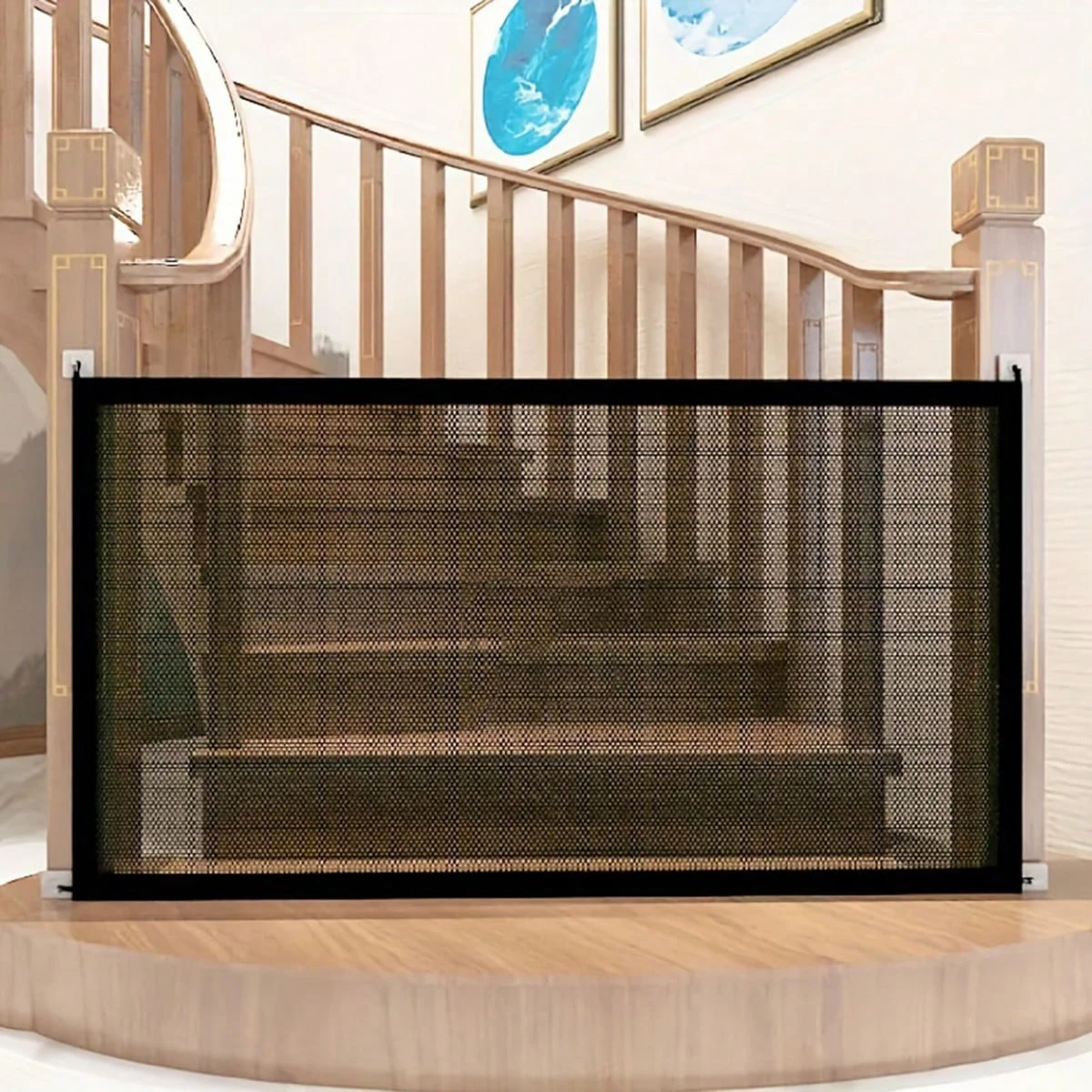 Children's fence Folding wire mesh fence home pet isolation balcony door child protection isolation net