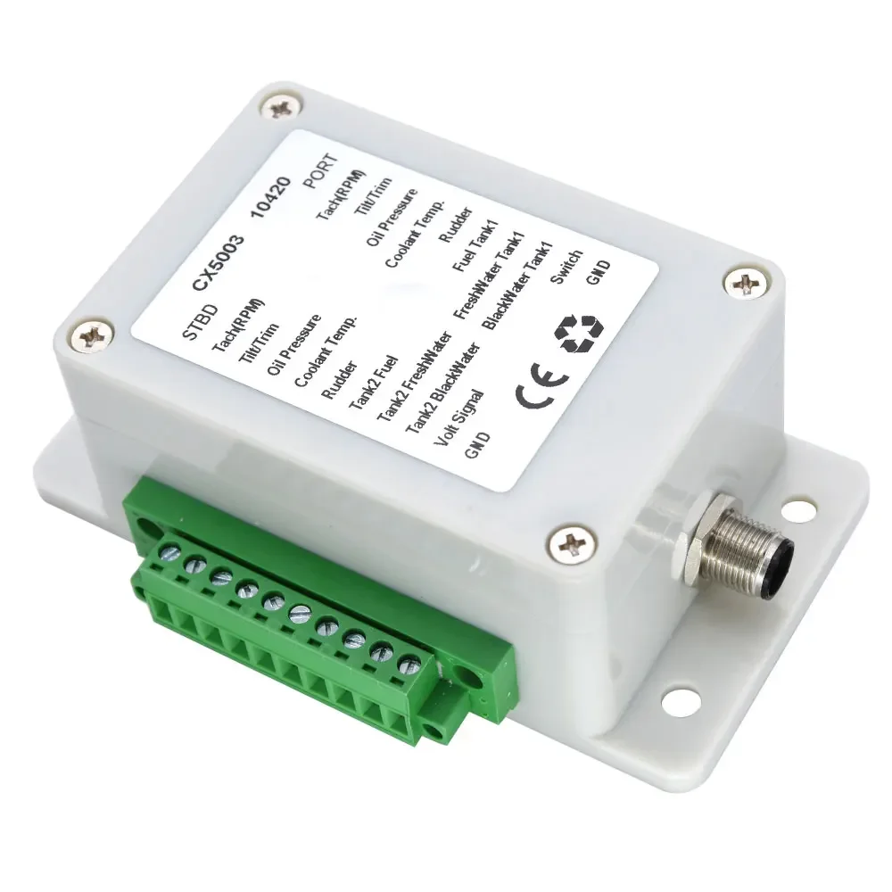 1PC CX5003 NMEA 2000 Multifunction Converter Connect Up to 18 Sensors 0-190ohm N