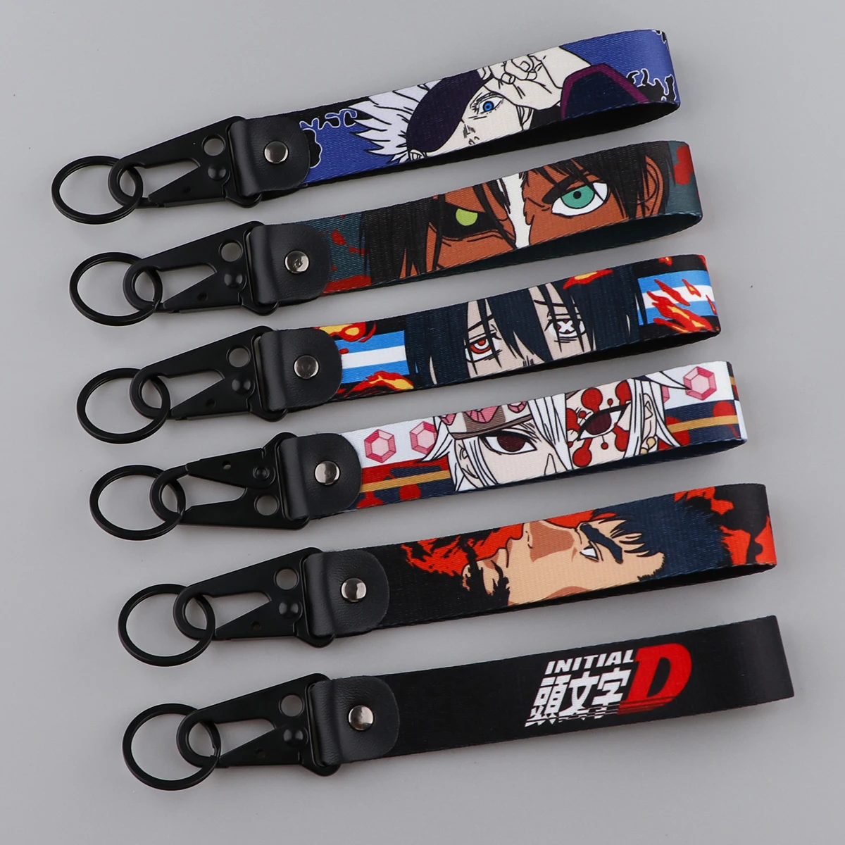Anime Style Key Ring Lanyard Tags Key Strap Car Motorcycle Keychain Accessories Toys Kids