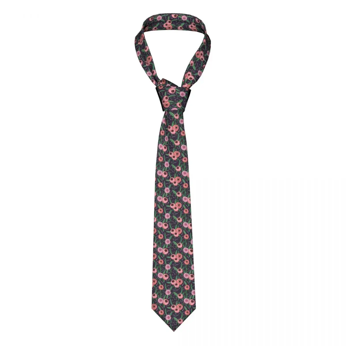 

Gypsophila Protea Flowers And Leaves Tie For Men Women Necktie Tie Clothing Accessories
