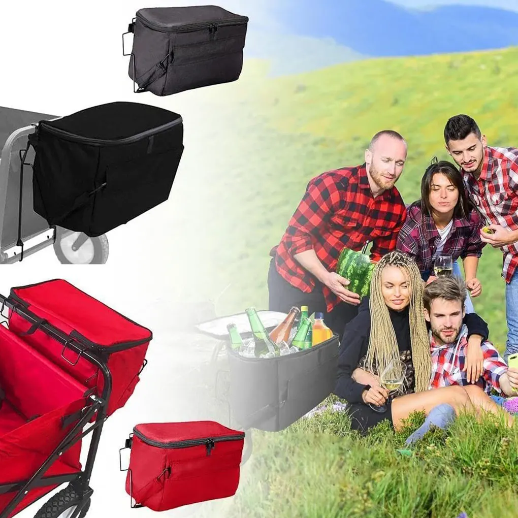 OxfordCloth Cooler Food Storage Bag For Wagon With 15L Capacity Trolley Cart Insulated Lunch Bag