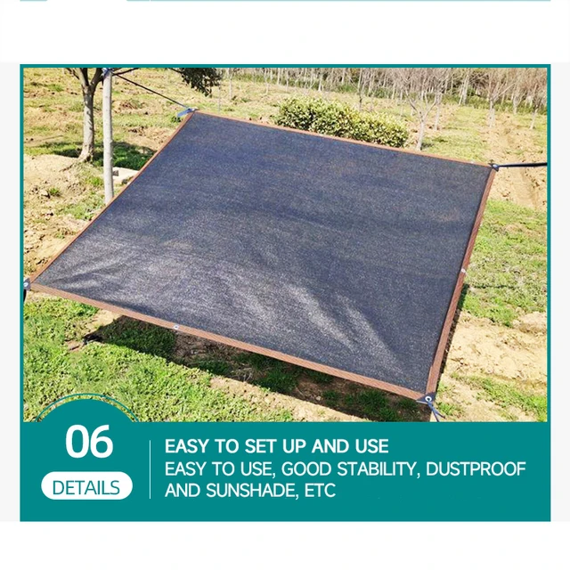 Árnyékhálózat Kerti Árnyékos Ruhával, A Kültéri Virágokhoz Fekvő Növények Fedezete Uv -Ellenálló Árnyék Sun Black Net Pr Eladás - Image 4
