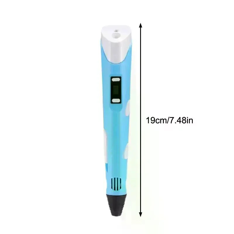 3D 프린팅 펜 디지털 디스플레이 지능형 펜으로 낙서 그림 그리기, USB 케이블 포함