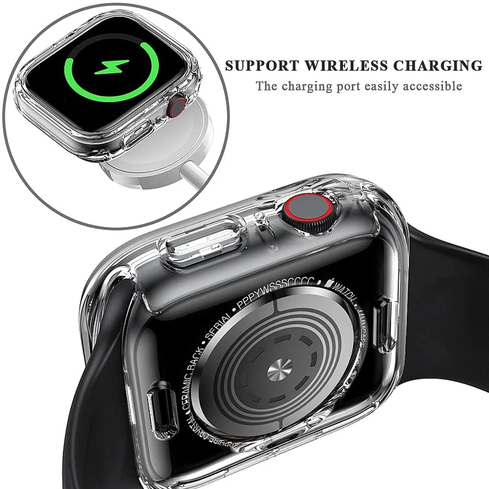 Glass+Watch Cover for Apple Watch Case 41mm 45mm 40mm 44mm 42mm 38mm Matte Bumper+Screen Protector for Iwatch SE 7 6 5 4 3 2 1
