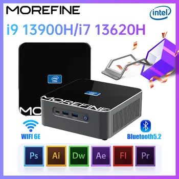 MOREFINE S600 13a generazione Intel i9 12900HK i9 13900H DDR5 Mini PC 14 Core 20 Filettatura Windows11 2 * M.2 NVME 2 * LAN PC da gioco Desktop