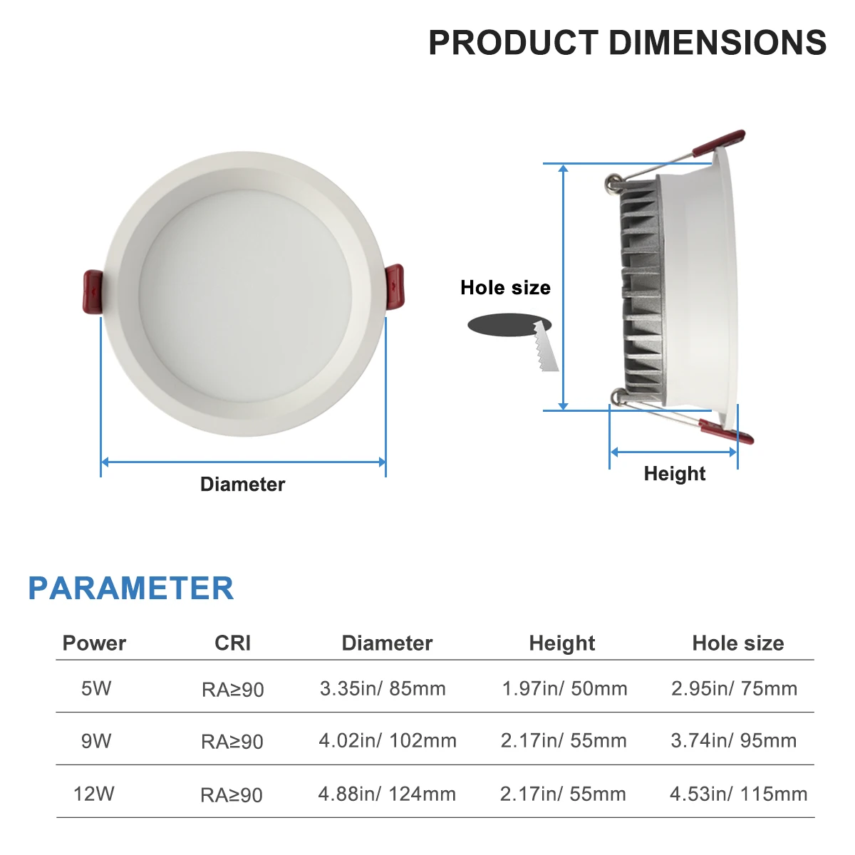 Tuya Zigbee DALI 5CCT Switchable Recessed Led Ceiling Lights 110V 220V 5W 9W 12W Spotlight led downlight recessed ceiling spotlight ceiling lamps
