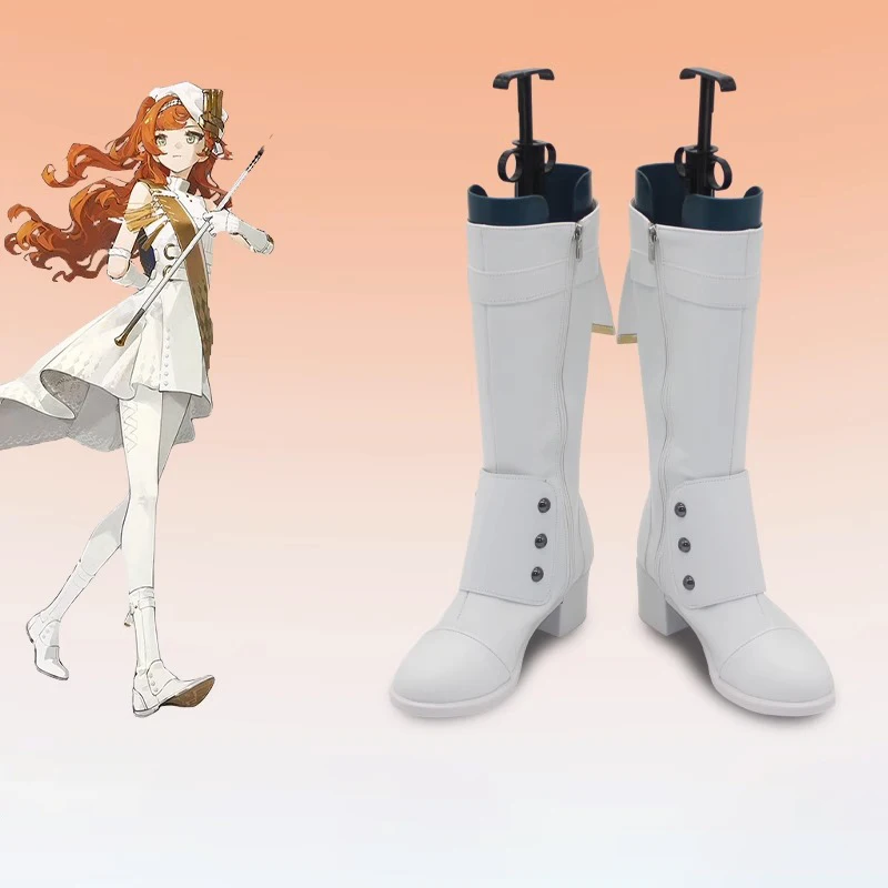 

Sonetto Cosplay Shoes Game Reverse:1999 Role Play Anime Artificial Leather white Boots Carnival Halloween ComiCon