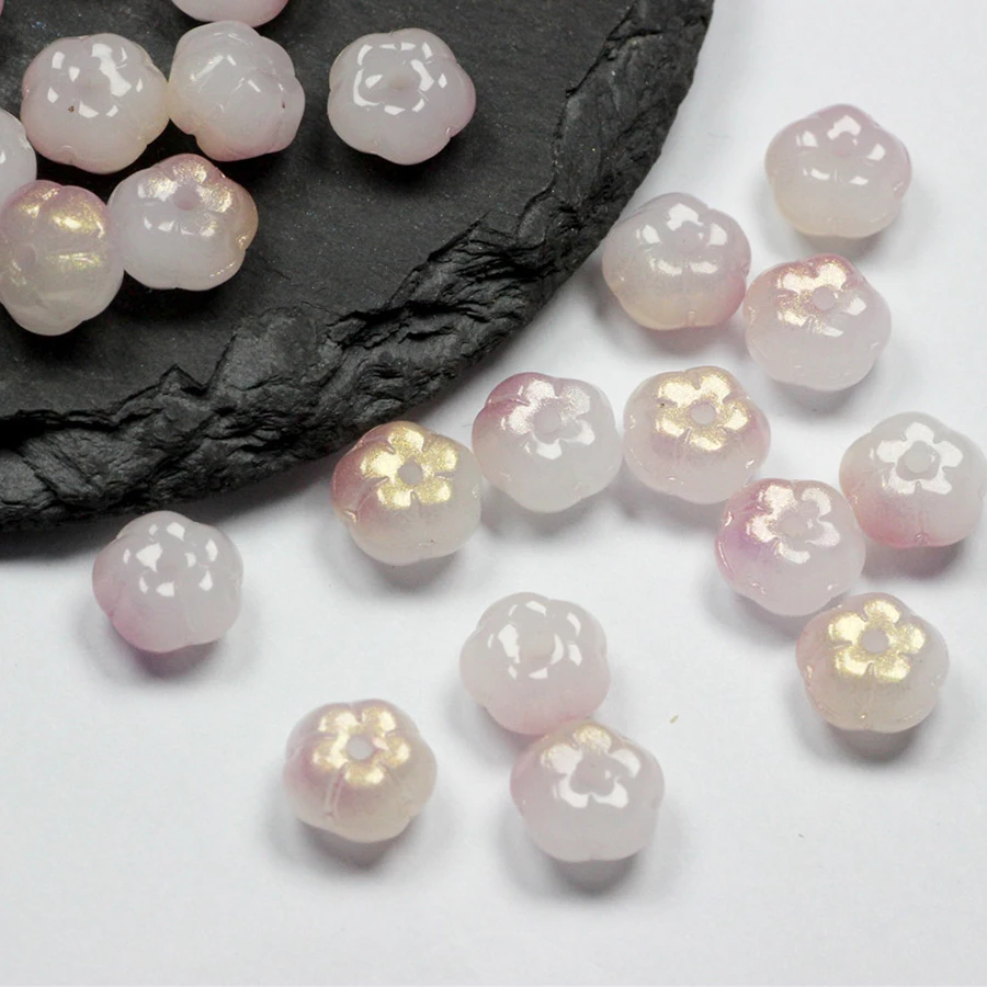 

Стеклянные бусины в форме тыквы для изготовления ювелирных изделий ручной работы, украшения для волос, браслетов, ожерелий, модные материалы «сделай сам», аксессуары, 8 мм, 50 шт.