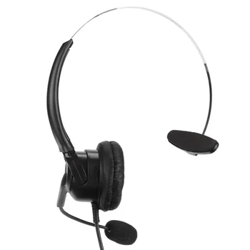 Cuffia telefonica Cuffia telefonica RJ9 Auricolare con 330 °   Microfono regolabile per telefono fisso da ufficio Home and Call Center